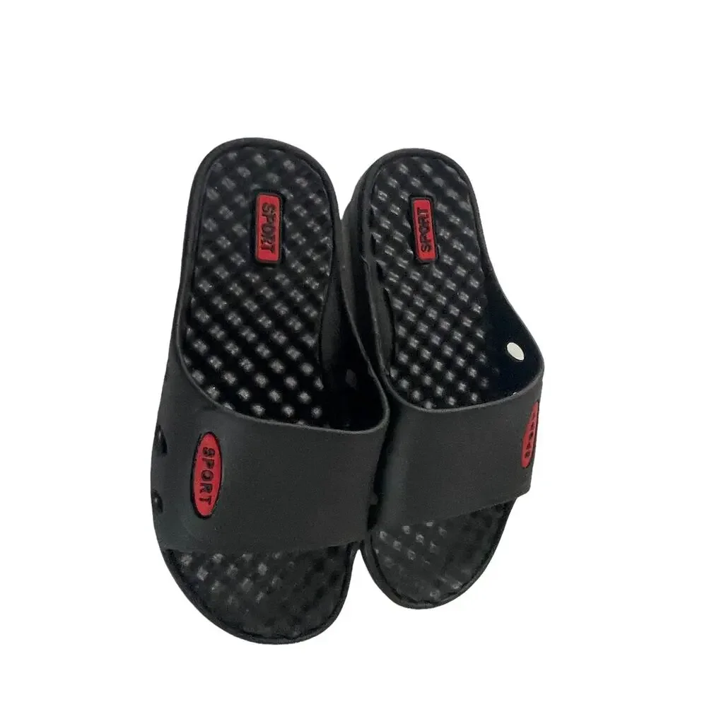 Shocked Boy's Size Large 1-3 Slides Water‎ Black Sandals